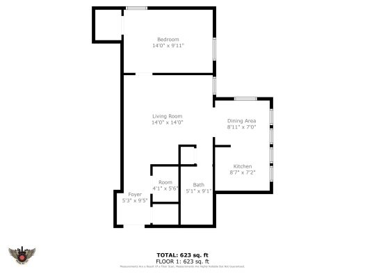 floor plan of a two bedroom apartment at The Villages at Fall Creek